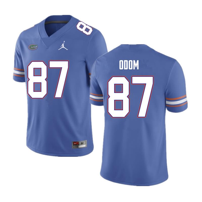 NCAA Florida Gators Jonathan Odom Men's #87 Nike Blue Stitched Authentic College Football Jersey ZWF2364AN